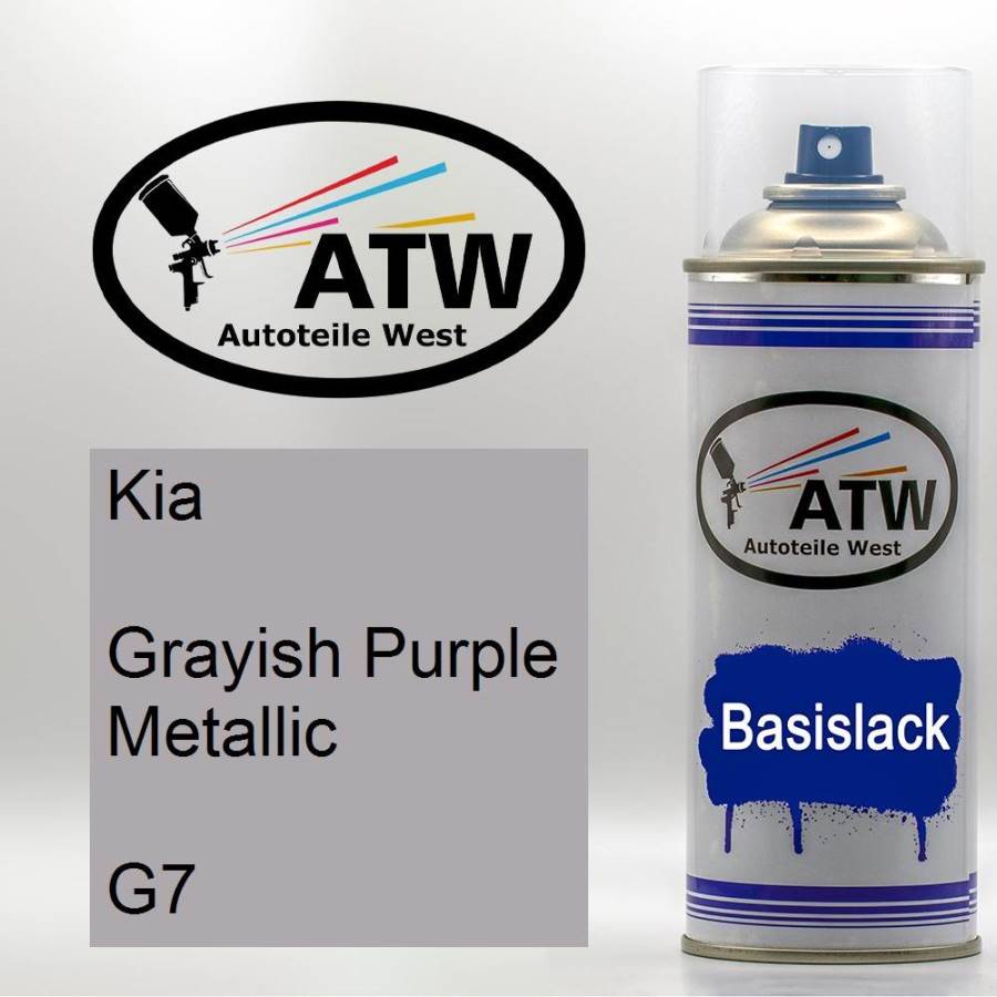 Kia, Grayish Purple Metallic, G7: 400ml Sprühdose, von ATW Autoteile West.